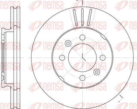 Remsa 6109.10 - Тормозной диск avtokuzovplus.com.ua