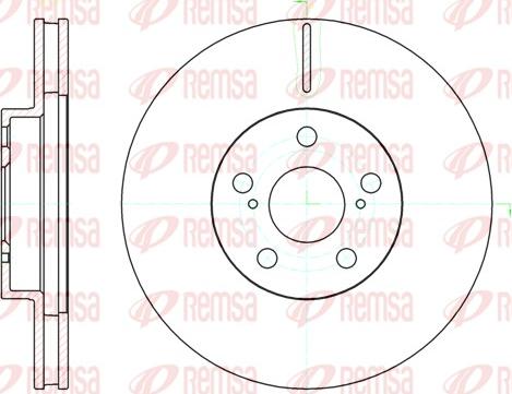 Remsa 61093.10 - Гальмівний диск autocars.com.ua