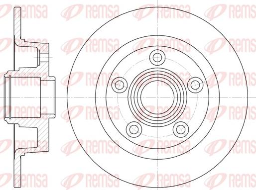 Remsa 61114.00 - Гальмівний диск autocars.com.ua