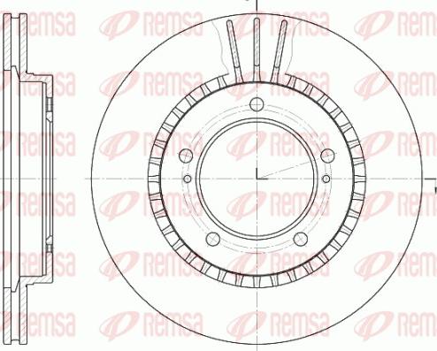 Remsa 61125.10 - Гальмівний диск autocars.com.ua