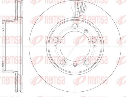 Remsa 61135.10 - Гальмівний диск autocars.com.ua