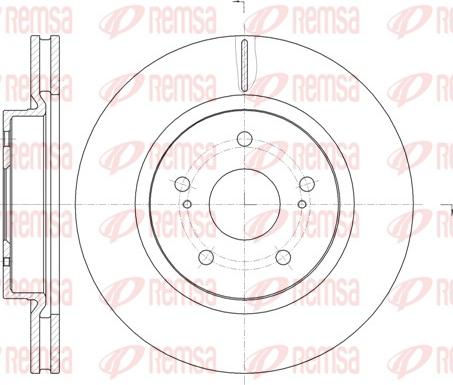 Remsa 61212.10 - Гальмівний диск autocars.com.ua