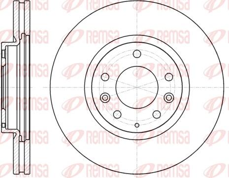 Remsa 61236.10 - Гальмівний диск autocars.com.ua