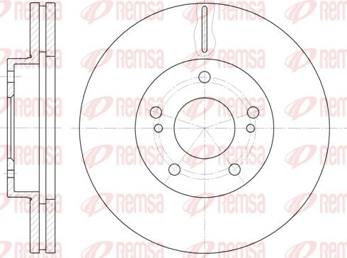 Remsa 61242.10 - Тормозной диск avtokuzovplus.com.ua