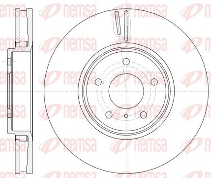 Remsa 61244.10 - Гальмівний диск autocars.com.ua