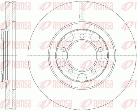 Remsa 61249.10 - Гальмівний диск autocars.com.ua