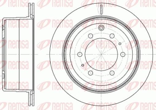 Remsa 61256.10 - Гальмівний диск autocars.com.ua