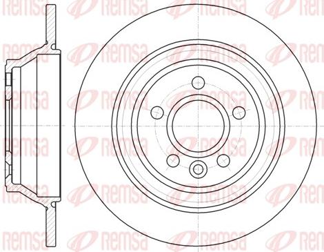 Remsa 61265.00 - Гальмівний диск autocars.com.ua