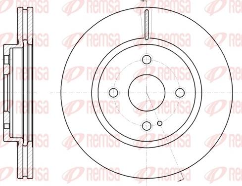 Remsa 61266.10 - Гальмівний диск autocars.com.ua