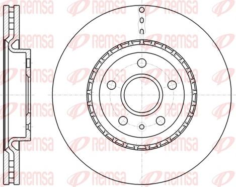 Remsa 61283.10 - Гальмівний диск autocars.com.ua