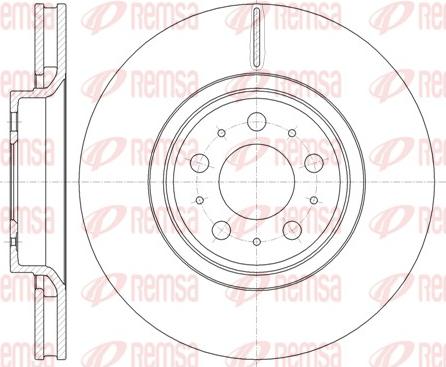 Remsa 61303.10 - Гальмівний диск autocars.com.ua