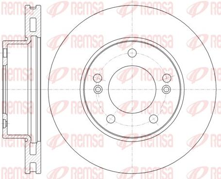 Remsa 61323.10 - Гальмівний диск autocars.com.ua