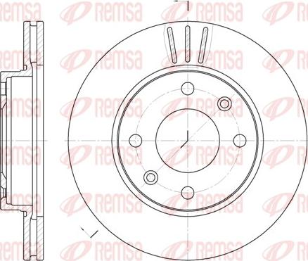 Remsa 6133.10 - Гальмівний диск autocars.com.ua