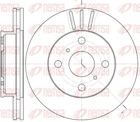 Remsa 6134.10 - Гальмівний диск autocars.com.ua