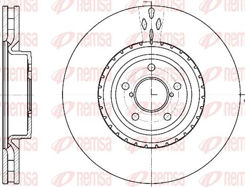 Remsa 61341.10 - Гальмівний диск autocars.com.ua