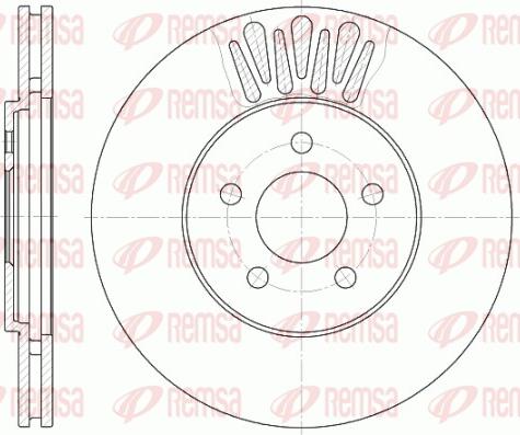 Remsa 61361.10 - Гальмівний диск autocars.com.ua