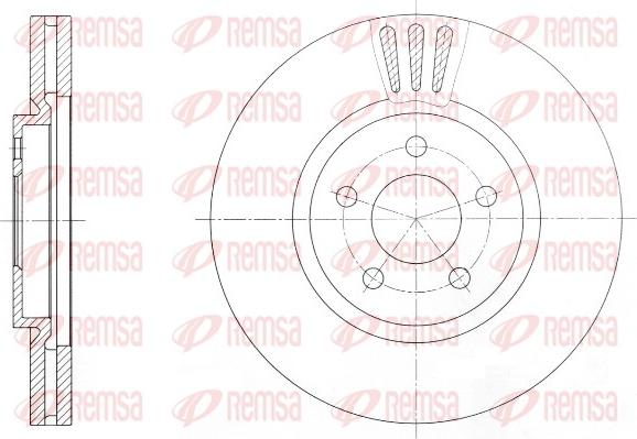 Remsa 61370.10 - Гальмівний диск autocars.com.ua