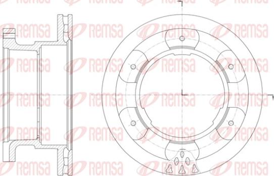 Remsa 61400.10 - Гальмівний диск autocars.com.ua