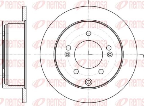 Remsa 61401.00 - Гальмівний диск autocars.com.ua