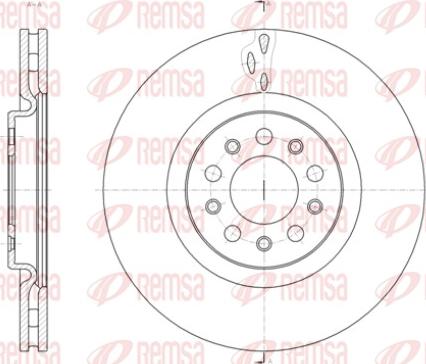 Remsa 61429.10 - Гальмівний диск autocars.com.ua