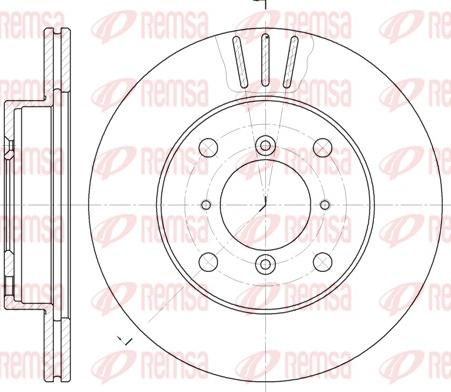 Remsa 6143.10 - Гальмівний диск autocars.com.ua