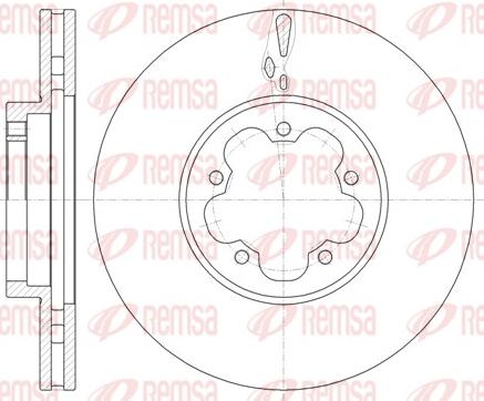 Remsa 61460.10 - Диск гальмівний FORD TRANSIT 2.3 16V 06 - передн. вир-во REMSA autocars.com.ua