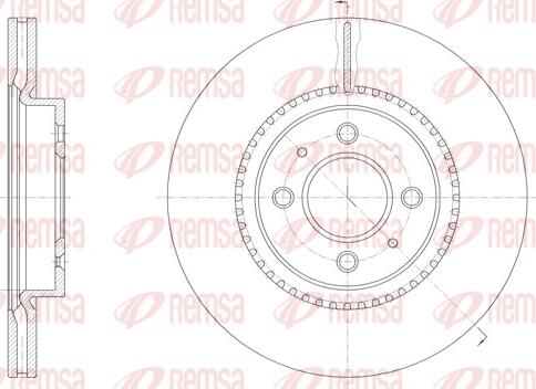 Remsa 61463.10 - Гальмівний диск autocars.com.ua