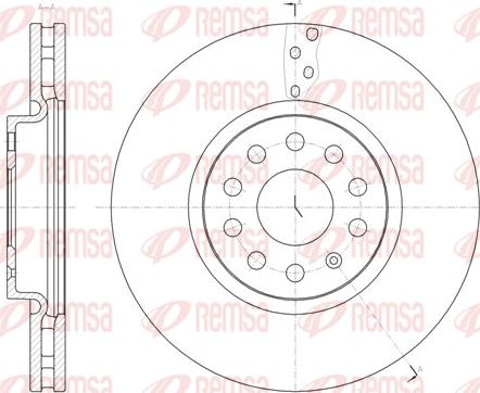 Remsa 61479.10 - Гальмівний диск autocars.com.ua