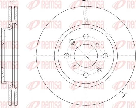 Remsa 61481.10 - Тормозной диск avtokuzovplus.com.ua