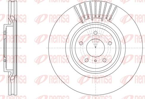 Remsa 61508.10 - Гальмівний диск autocars.com.ua