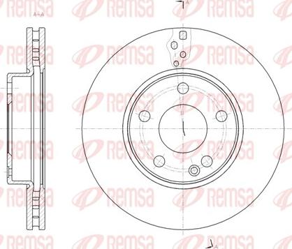 Remsa 61521.10 - Гальмівний диск autocars.com.ua