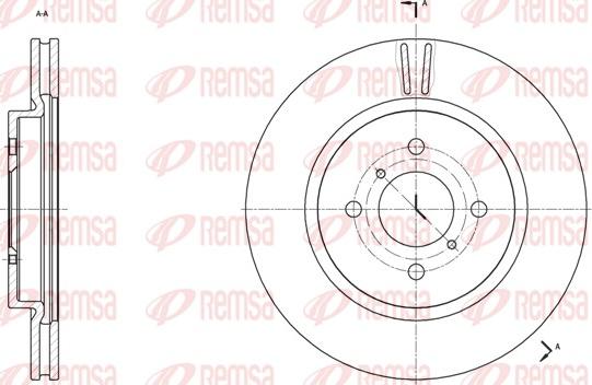 Remsa 61538.10 - Тормозной диск avtokuzovplus.com.ua