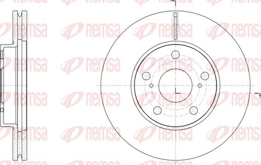 Remsa 61539.10 - Гальмівний диск autocars.com.ua