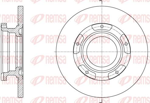 Remsa 61564.00 - Гальмівний диск autocars.com.ua