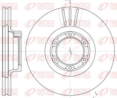 Remsa 6157.10 - Гальмівний диск autocars.com.ua