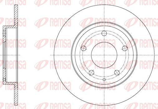 Remsa 61575.00 - Гальмівний диск autocars.com.ua