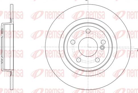 Remsa 61578.00 - Гальмівний диск autocars.com.ua