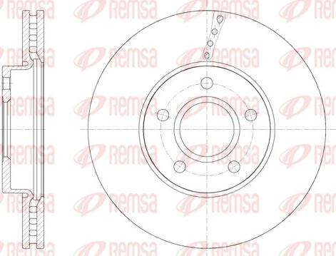 Remsa 61588.10 - Гальмівний диск autocars.com.ua