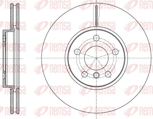 Remsa 61596.10 - Тормозной диск avtokuzovplus.com.ua