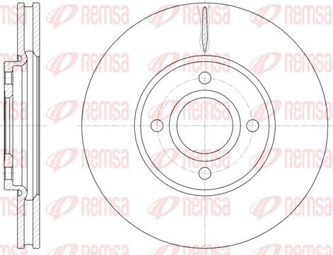 Remsa 61601.10 - Гальмівний диск autocars.com.ua