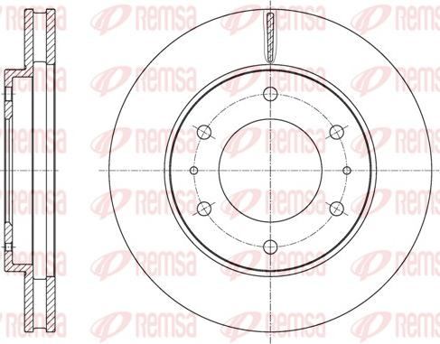 Remsa 61620.10 - Гальмівний диск autocars.com.ua
