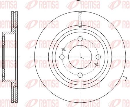 Remsa 61621.10 - Тормозной диск avtokuzovplus.com.ua