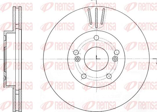 Remsa 61644.10 - Гальмівний диск autocars.com.ua