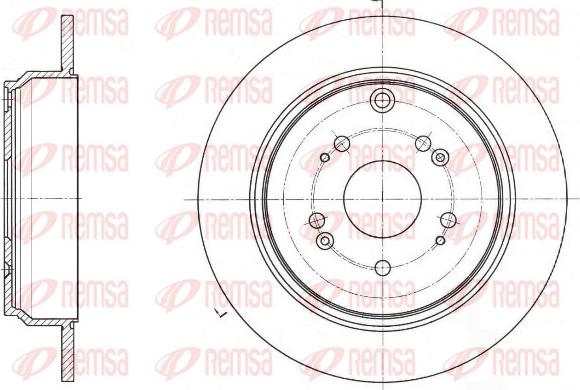 Remsa 61647.00 - Гальмівний диск autocars.com.ua