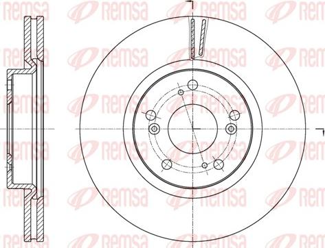 Remsa 61653.10 - Тормозной диск avtokuzovplus.com.ua