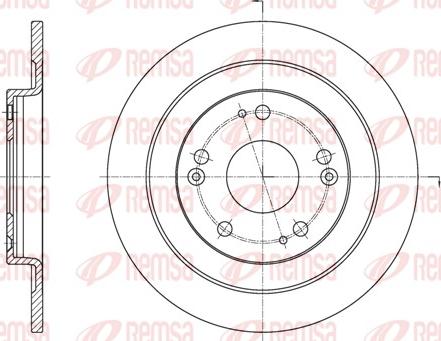 Remsa 61654.00 - Тормозной диск avtokuzovplus.com.ua