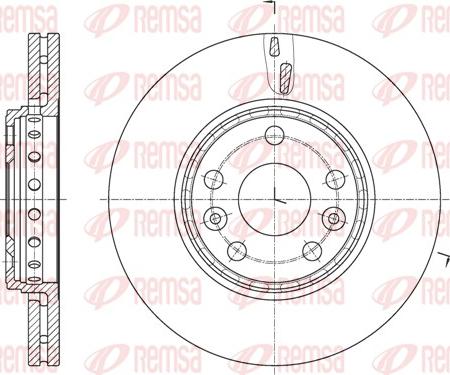 Remsa 61655.10 - Гальмівний диск autocars.com.ua