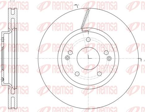 Remsa 61663.10 - Тормозной диск avtokuzovplus.com.ua