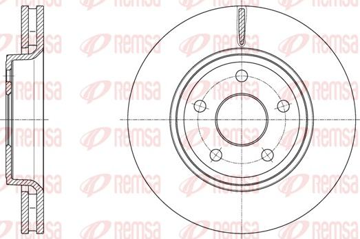 Remsa 61668.10 - Гальмівний диск autocars.com.ua