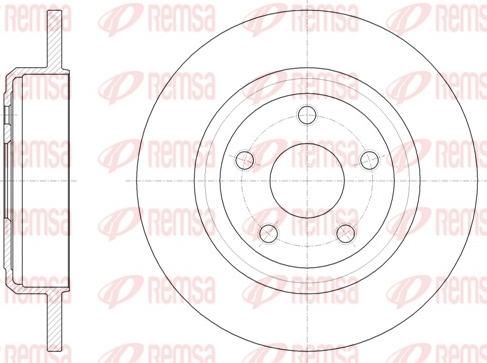 Remsa 61669.00 - Тормозной диск avtokuzovplus.com.ua